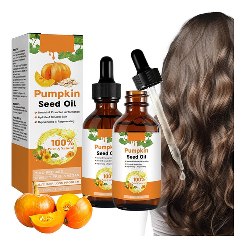 2 Pcs Pumpkin Seed Oil 60ml Pumpkin Seed Oil Hair Pelo