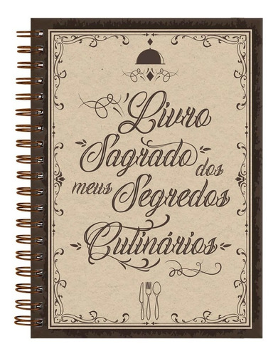 Caderno De Receitas Livro Sagrado Dos Segredos Culinários