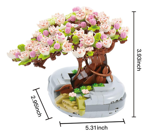 Meiest Mini Bloques De Construcción Sakura Plant Bonsai Mode