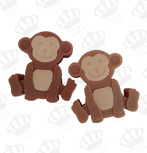 Imagem 2 de 4 de Molde Forma Silicone Macaco Lembrancinha 2cav. Ib-337