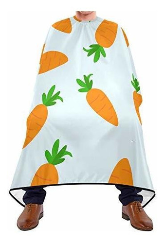 Carrot Pattern Professional Barber Cape For Men And Women Ha