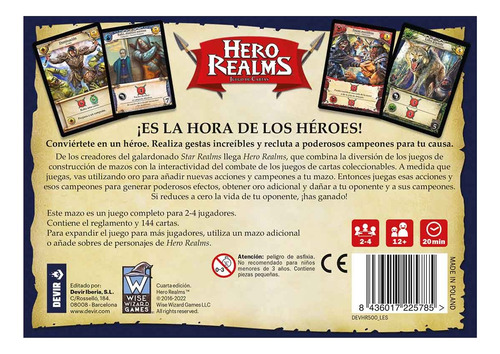 Devir Hero Realms Basico Juego De Mesa En Español