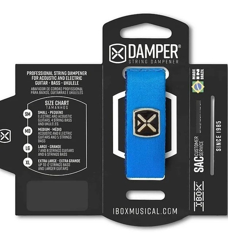 Damper Tela Logo Metal Azul Dtmd26 Medium Ibox