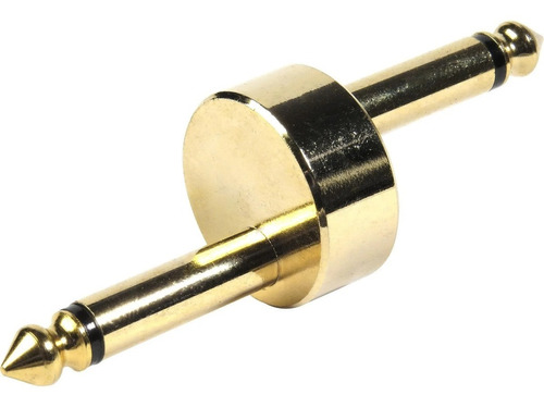 Conector Plug P10 Z Para Pedais Guitarra Baixo Storm Dourado