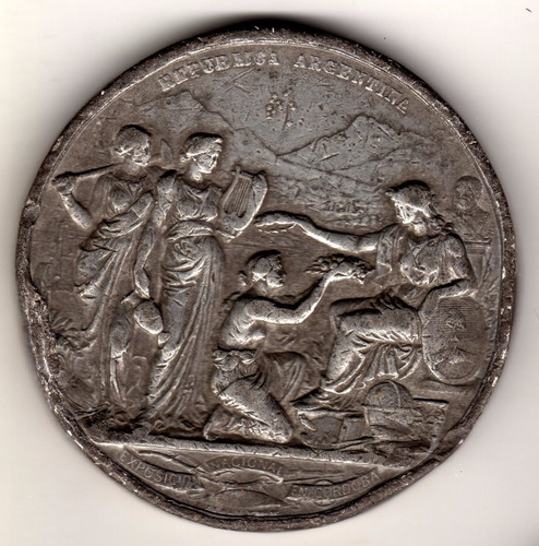 Medalla Año 1871 Merito Gob. Argentino Adm Sarmiento Cordoba