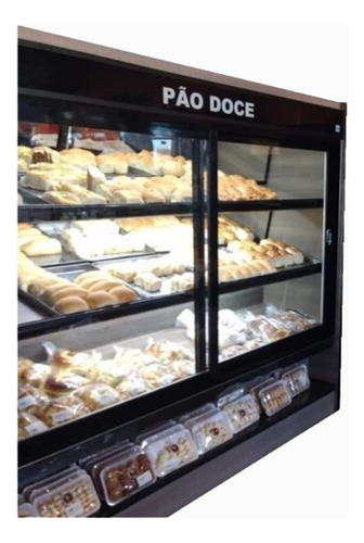 Balcão Para Pães Doce Com Bandejas De Aço - 1,90 Comprimento