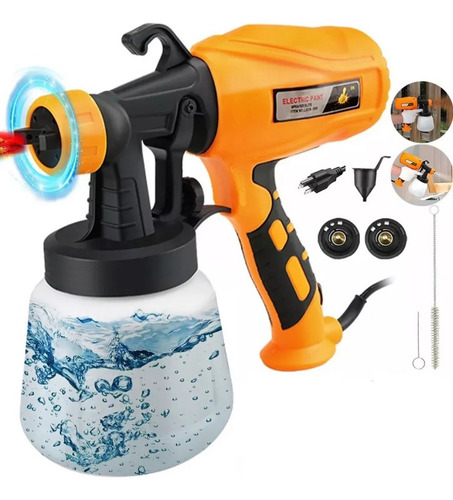 Pistola De Pintura Pulverizador De Tinta 900ml 3 Modos