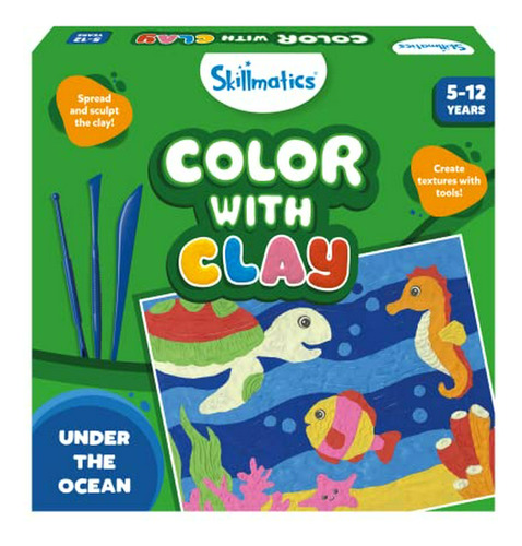 Skillmatics Art & Craft Kit - Color With Clay, No Mess Art, 