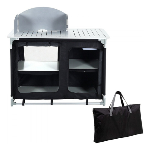 Organizador Para Cocina De Camping Portatil Negro 