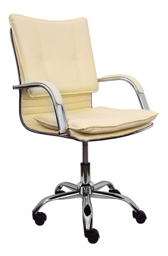 Cadeira de escritório Trevalla TL-CDE-29 ergonômica  bege com estofado de couro sintético