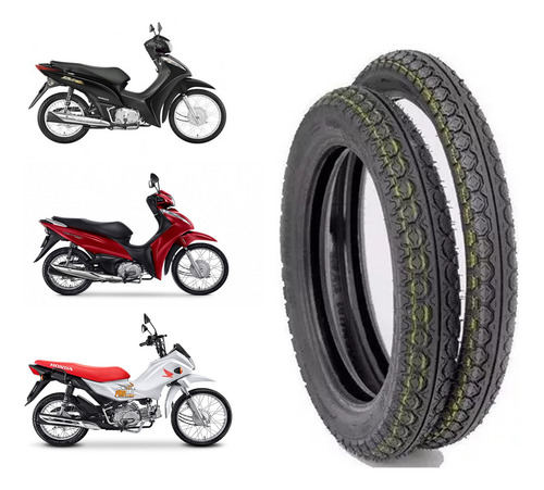Par Pneu Marques 60/100-17 + 80/100-14 Matrix Biz Pop Todas