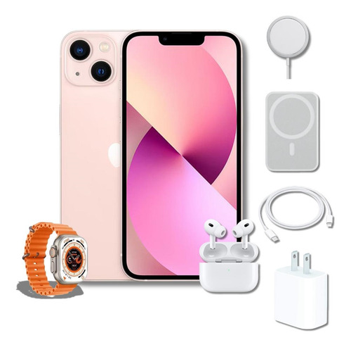 Apple iPhone 13 (128 Gb) - Rosa + Accesorios De Regalo (Reacondicionado)