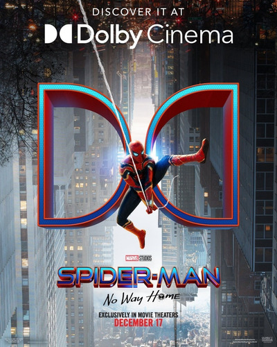 Póster Dolby Cinema Spiderman No Way Home Original Cine 