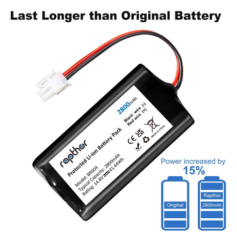 Batería De Reemplazo De 2800 Mah Para El Robot Ilife A4s, La