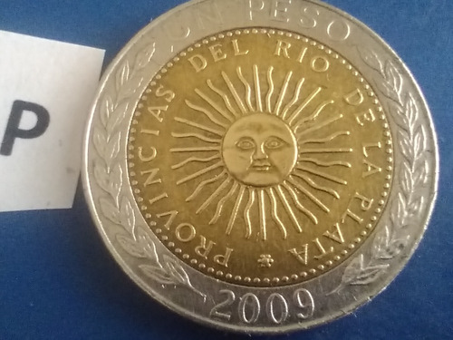 Moneda Valor De Un Peso Argentino Del Año 2009 1 Peso 2009 (Usado)