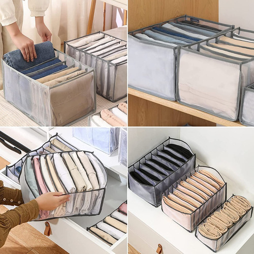 Imagen 2 de 7 de Organizador De Pantalones Jeans 7 Espacios X2 Unidades