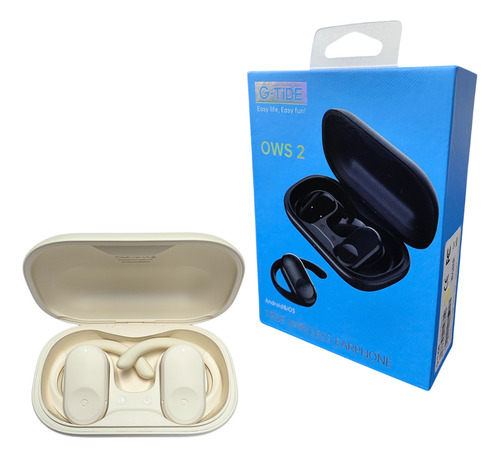 Audífonos Openwear G-tide Bluetooth Ows2: Calidad De Sonido. Color Beige