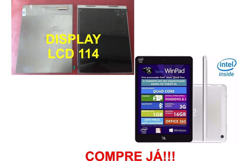 Display Do Tablet Dl Intel Tp295 Winpad 7.85 Pol. Testado