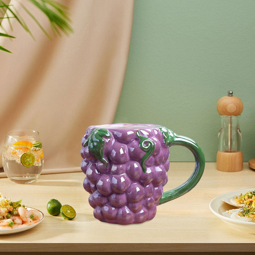 Taza De Café Con Forma De Fruta, Tazas De Leche, Para Uva