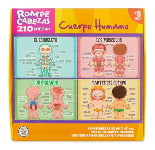 Puzzle Rompecabeza De 210 Piezas. Cuerpo Humano