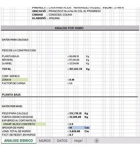 Memoria Estructural De Casas Habitación