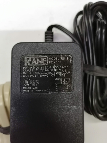 Eliminador Genérico Rane Para Crossover Ac23 18vac Ct .750ma