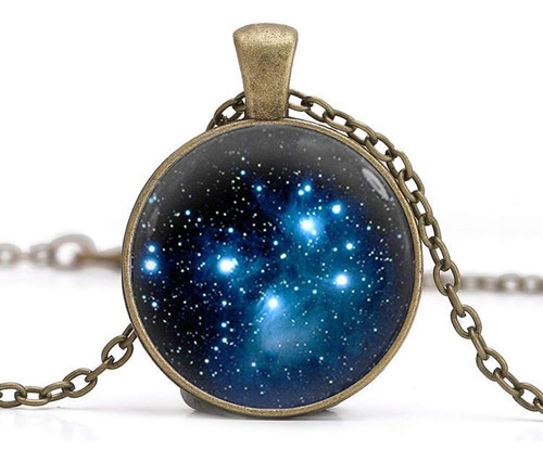 Collar Racimo Estrella Pleiad Dije Universo Espacial