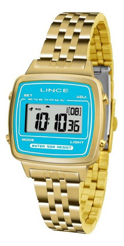 Relógio Feminino Lince Digital Sdph042l Bakx Dourado