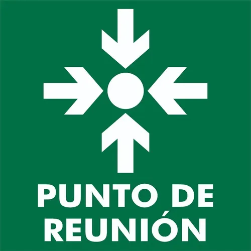 Reunion Letrero 2 Señalamientos Punto De Reunion 50x50cm (material Estireno) | Meses ...
