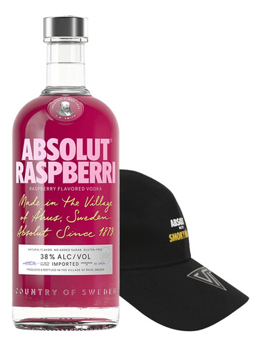 Vodka Absolut Raspberry 750ml + Gorra Absolut