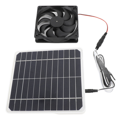 Ventilador Solar Silencioso De Escape Monocristalino De 20 W