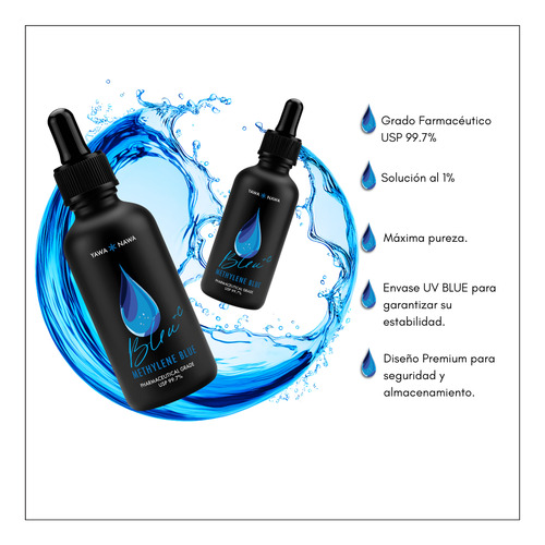Azul De Metileno Grado Farmacéutico +c Al 1% Usp 99.7% 60ml