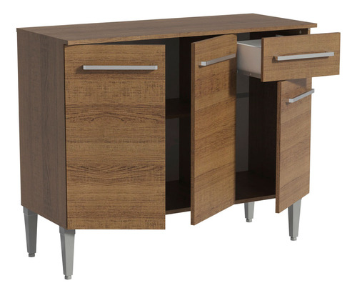 Mueble De Cocina Madesa Emilly 1.05m Con Bacha Marrón