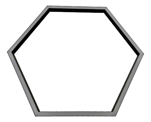 Luminária Plafon Led Hexagono Colmeia Abelha 60cm 4000k