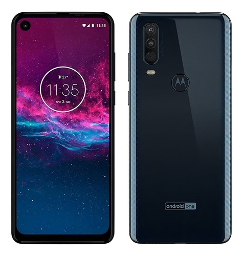 Motorola One Action Dual SIM 128 GB denim blue 4 GB RAM - Aceitável (Recondicionado)