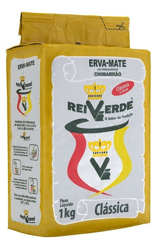 Erva Mate Rei Verde Clássica Chimarrão Vácuo Sem Glúten 1 Kg