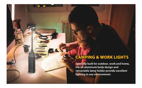 Linterna De Camping Portátil Telescópica Led, Luz De Trabajo