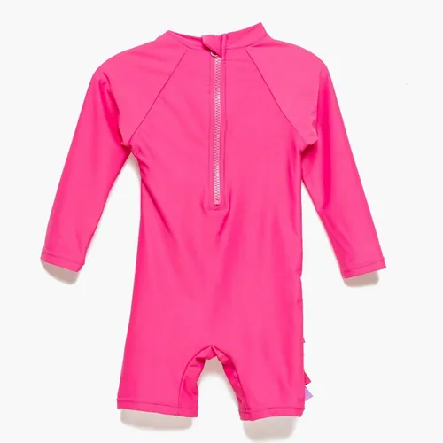 Conjunto De Traje De Baño De Una Pieza Con Gorro Para Bebes