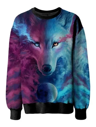 Moletom lobo cheap 3d