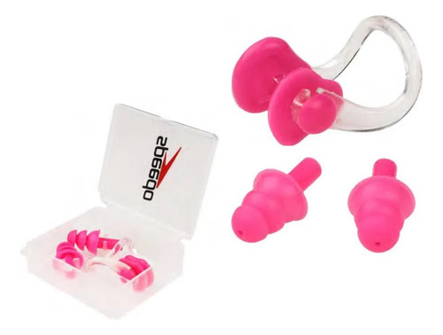 Kit 2 Em 1 Speedo Prendedor Nariz E Protetor Ouvido Cor Rosa