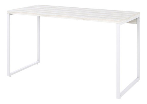 Mesa Kuadra Office 135x60x75cm Estrutura Branca Cor Snow / Est.branca