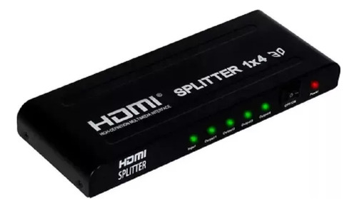 Splitter Hdmi 1 X 4 4k 2k Full Hd 3d Con Fuente 4 Pantallas