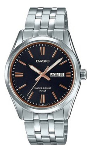 Reloj Casio Mtp-1335d-1a2  Para Hombre  En Acero Plateado