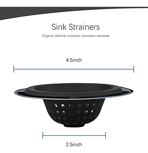 Juego De 2 Coladores Para Fregadero De Cocina, Silicona Flex