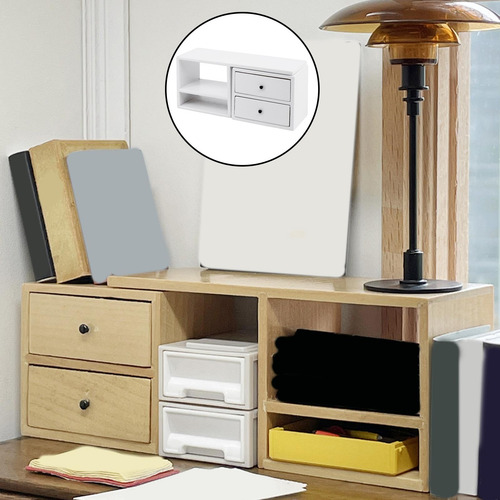 2 Gabinete De Minaiture De Escala 1/6 Con Decoración De