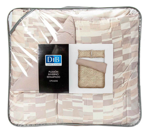 Plumon Reversible 2 Plazas Ladr. Beige