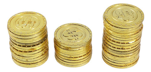 Moneda Pirata De Plástico Dorado De 100 Piezas