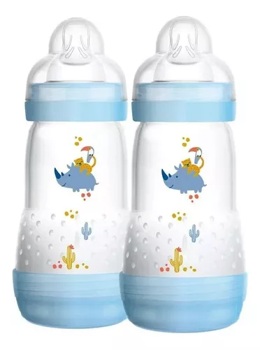 MAM Biberón Anticólico Easy Start Azul +2 Meses 260ml