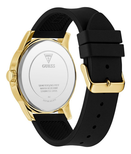Reloj Guess Dorado Negro Badge Hombre