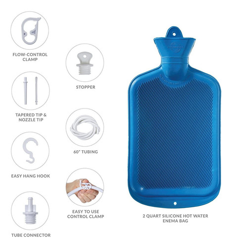 Bolsa Enema Para Limpieza Kit Colon Enema Ducha 2000 Ml